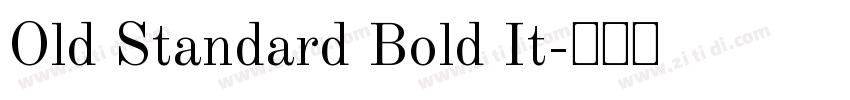 Old Standard Bold It字体转换
